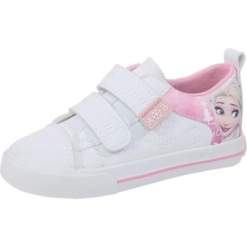 Disney Girls Sports Shoes Kids Sneakers Spring Frozen Princess Fashion Soft Casual Running Shoes Teens Girls Trainers Size 25-37