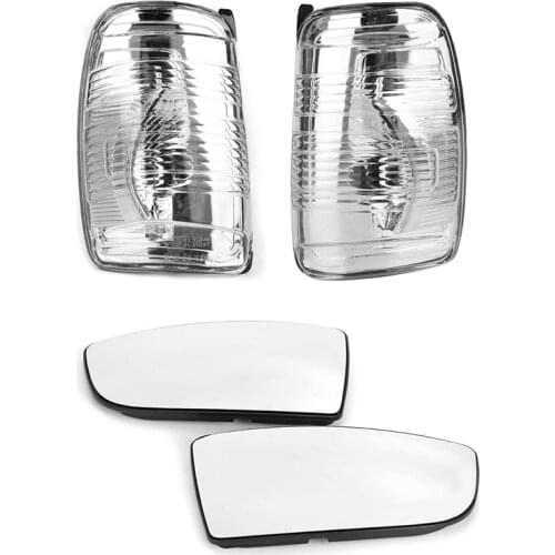 Wing Mirror Indicator Lamp Lens Cover & Mirror Glass 1847387 1847389 11855103 1855102 for Ford Transit Mk8 2014-2020