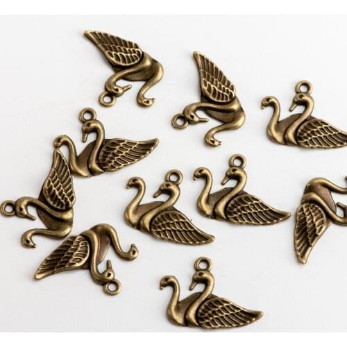 Swan DIY Alloy Pendant Handicraft Accessories Charms Jewelry Findings & Components For Jewelry Making #JZ512