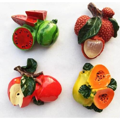 3D Cute Magnets for Fridge Imitation Fruit Fridge Magnetic Stickers Childrens Early Education Home Kitchen Decor Accessories