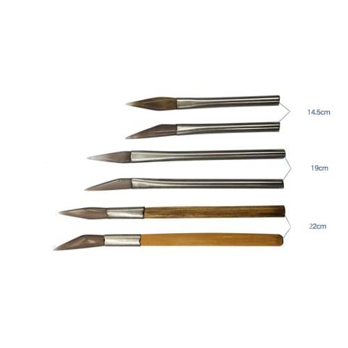 Sword Knife Shape Agate for Ring Shaping 6PCS with Handle