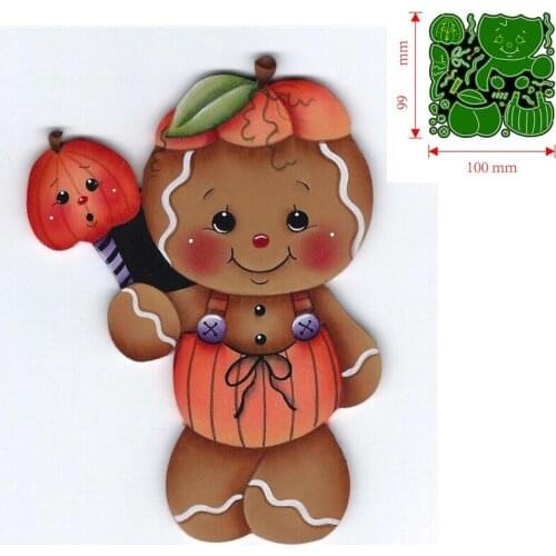 Metal Cutting Dies Gingerbread Man Halloween Scrapbooking Paper Cards Decorative Craft Embossing