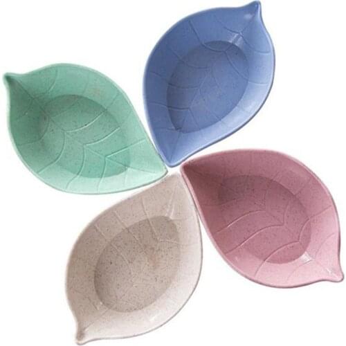 Wheat Multipurpose Seasoning Bowl Leaf Heart Shape Seasoning Bowl Small Plates For Appetizers Snack Dish Sauce Kitchen Dishes