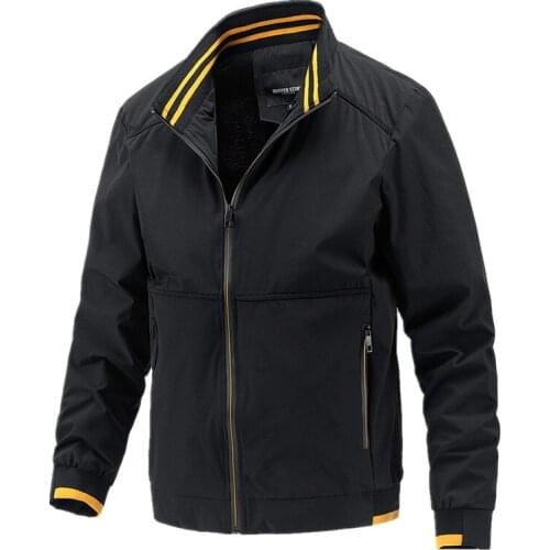 AIOPESON Solid Color Baseball Jackets Men Casual Streetwear Sports Bomber Jacket Men New Autumn Simple Stand Collar Mens Jackets