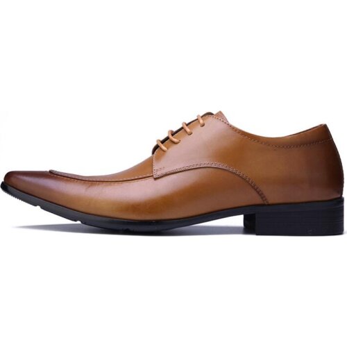 New fashion pointed toe breathable genuine leather business shoes lace up men shoes wedding shoes brogue shoes