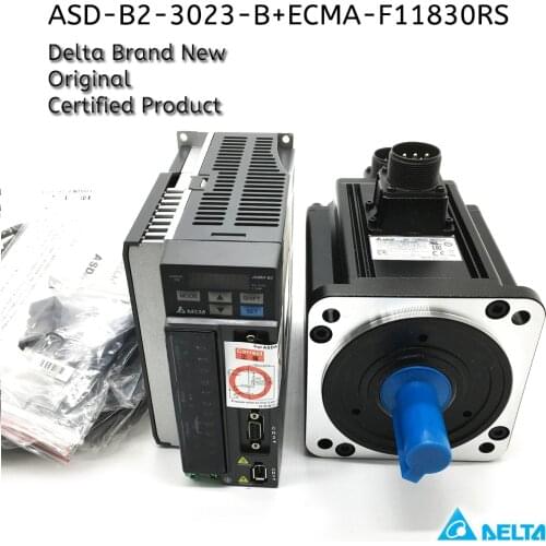 Delta 3KW ASD-B2-3023-B ECMA-F11830RS ECMA-F11830SS Brake AC Servo Motor Driver kit 3PH 220V 9.55Nm 180mm 1500RPM with 3M cable