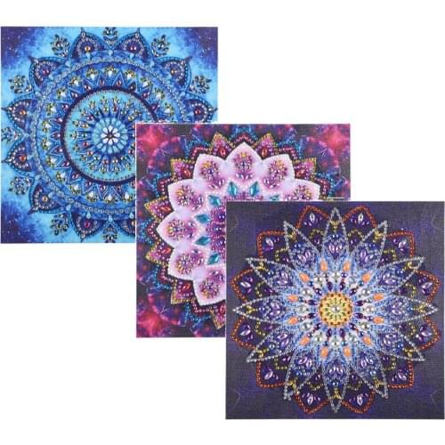 Pack of 3 Special Diamond Crystal 5D Painting Cross Stitch Kits,Crystal Rhinestone of Picture Home Decorations