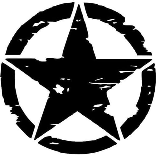 Pentagram Car Sticker five-pointed star Rear Windshield Rood Decor Removable AL471