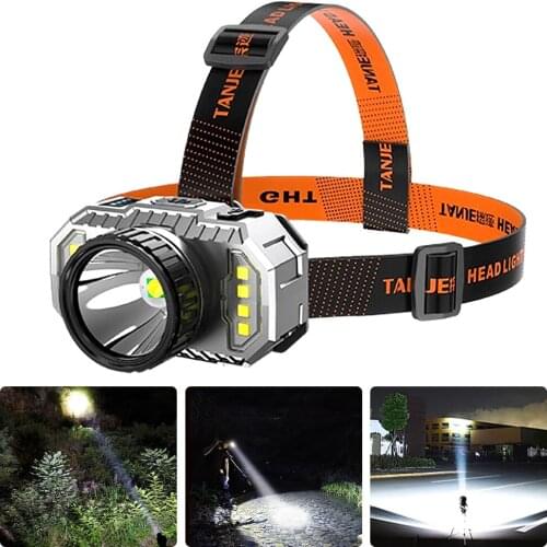 2021 LED Headlamp Super Bright powerful Flashlight Strong Light Outdoor Camping Long-Range Rechargeable Night Fishing Headlight