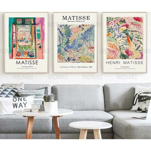 Henri Matisse Retro Posters and Prints Abstract Landscape Wall Art Vintage Canvas Painting Pictures for Living Room Home Decor