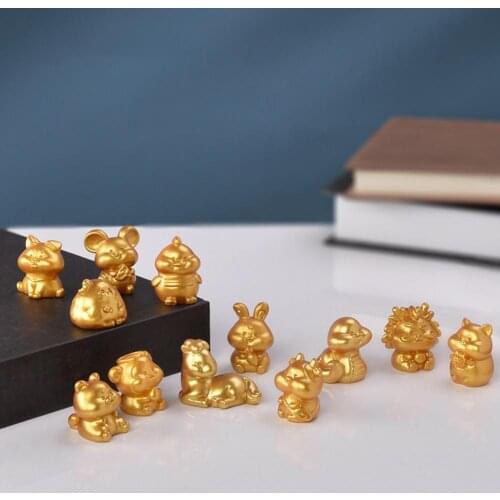 Mini Animals Figurines Rust-proof Indeformable Table Decorations Cake Toppers Mini Dollhouse Figurines for Decor