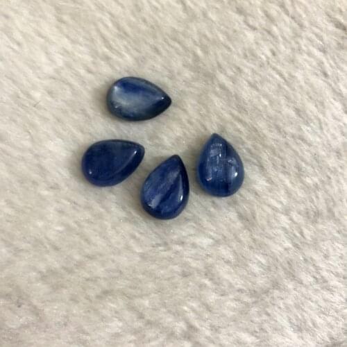 Wholesale 2pcs Natural Blue Kyanite Bead Cabochons Pendant,10x14mm Pear Shape,Gem Stone Cabochon Bead for jewelry making