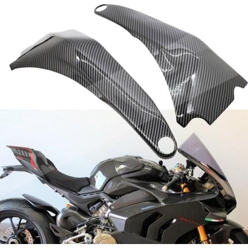 Motorcycle Frame Covers 1 Pair For Ducati Panigale V4 V4S 2018 2019 Carbon Fiber color