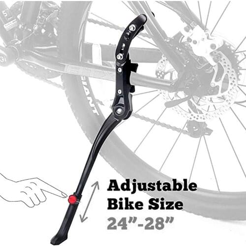 Bike Kickstand Adjustable Rear Mount Aluminum Alloy Heavy Mountain Bike Cycling Rear Bracket Side Bracket Bicycle Parts