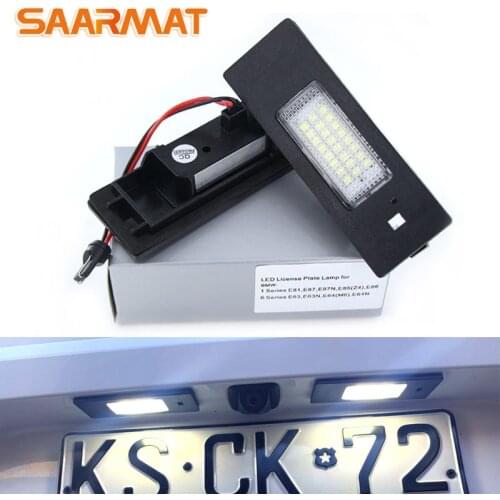 2PCS Car Led Number License Plate Light For BMW Mini Cooper S Clubman R55 Works Countryman R60 Paceman R61 Kit Canbus Error Free