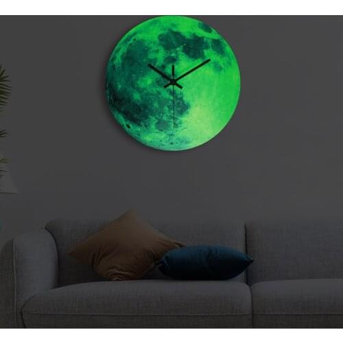 Luminous Wooden Wall Clock Hanging Wall Clocks Quiet Dark Glowing Wall Clocks Modern Watches Home Decor Modern Christmas Gift