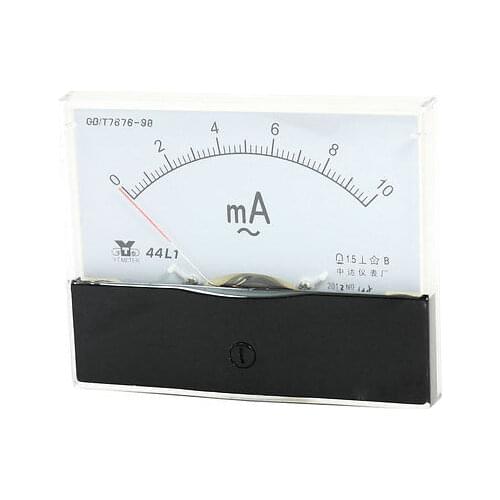 Fine Turning Dial Panel Ammeter Tester AC 0 - 10mA Measuring Range 44L1