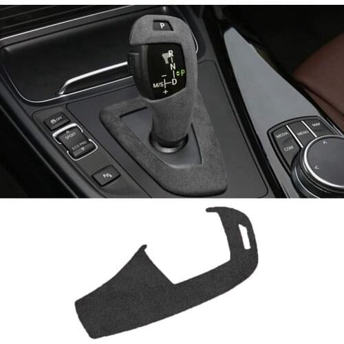 Alcantara Suede Car Gear Shift Knob Cover Gearbox Gear Head Decoration Cover for BMW- F30 F34 F20 F21 F10 2011-2019