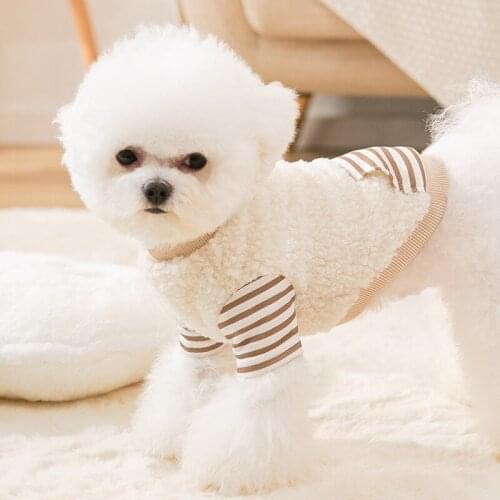 Pet Parkas Dog Striped Two Legged Sweater Dogs Warm Clothes Cold Weather Jacket New Arrival Pet Clothes