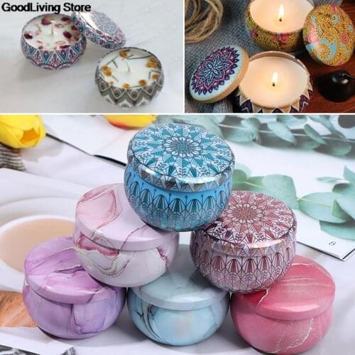 1pc New Candle Tin Jars DIY Candle Making kit Holder Storage Case For Dry Spices Sweets Empty Jars 12 style