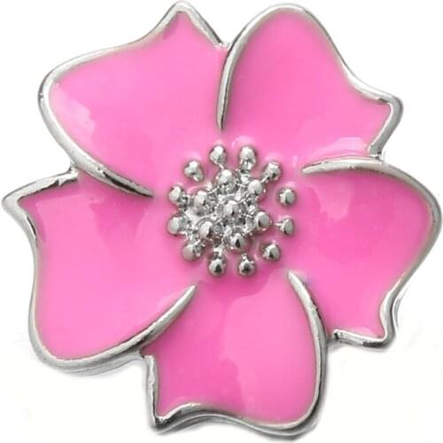 10pcs/lot New Snap Jewelry Oil Painting Flower Snap Buttons Fit Metal 18mm Snap Button Bracelet Bangle for Women Girls Gift