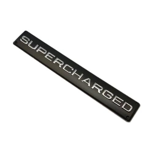 10pcsxMetal Aluminum Supercharged Auto Sticker Emblem Badge Nameplate Logo