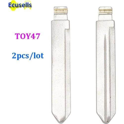 2pcs/lot Toy47 toy 47 uncut key blade for Toyota Corolla