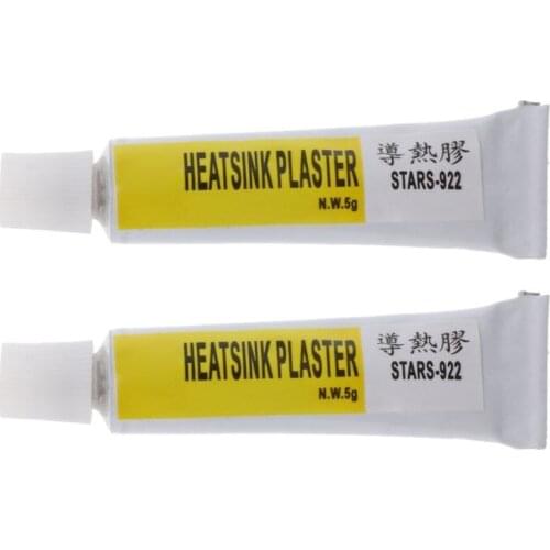 2Pcs Heatsink Plaster Thermal Silicone Adhesive Cooling Paste Strong Adhesive Compound Glue for GPU Chip Radiator Cooling