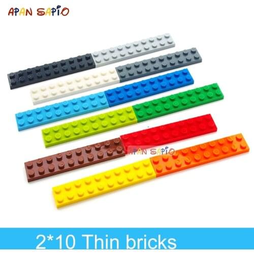 20pcs DIY Building Blocks Thin Figures Bricks 2x10 Dots Educational Creative Size Compatible With 3832 Plastic Toys for Children