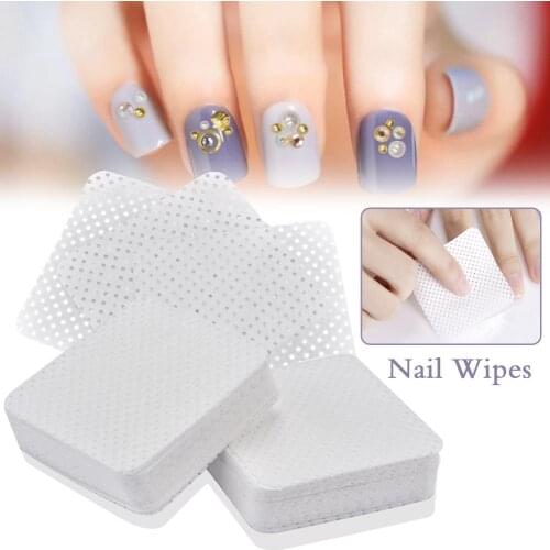 200/400pcs/pack Nail Wipes Nail Polish Remover Cleansing Wipes Dry Cotton Pads For Nail Salon Wipes Eyelash Glue Remover Wipe