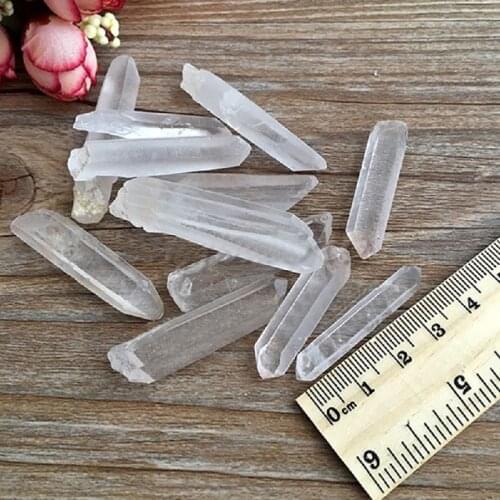 3Pcs Clear Natural Crystal Quartz Cluster DIY Crystal Point Terminated Wand Specimen Pendant Healing Angel Quartz Crystal Stones