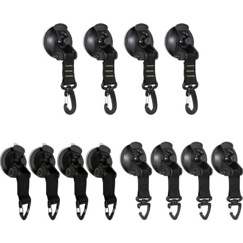 4pcs Outdoor Suction Cup Anchor Camping Tarp Tie Down Tents Securing Hook