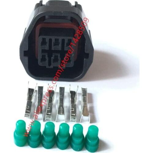 5 Sets 6 Pin Sealed pbt Black Female Waterproof Auto SSD Female Connectors 7283-8760-30