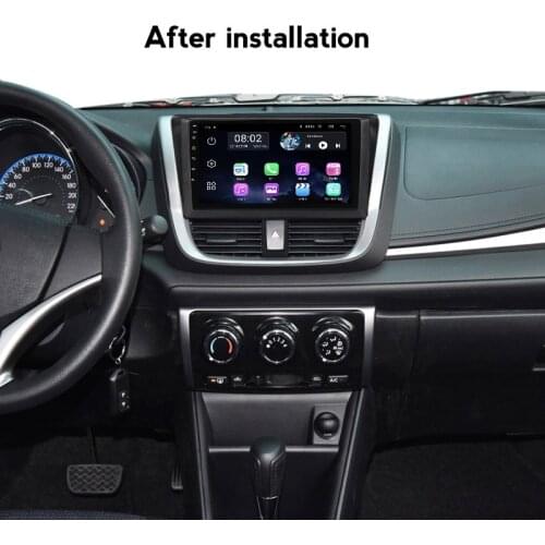 GPS Car Multimedia video player For Toyota Vios Yaris 2016 2017 2018 2019 Android 11 steering wheel controls 2din BT Audio