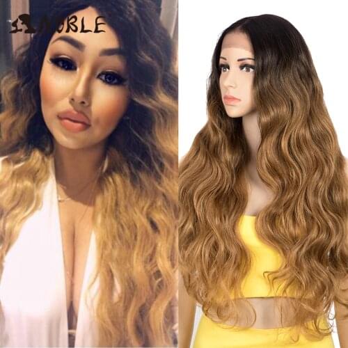 Noble Synthetic Lace Front Wig Long Wig Wavy Lace Front Wig 30 Inch 360 Wig Blonde Cosplay 13x6 Lace Front Wigs For Women