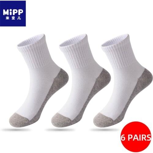 MIPP brand children sports socks school white black sports comfortable casual boy girl breathable high quality for 2-16 years
