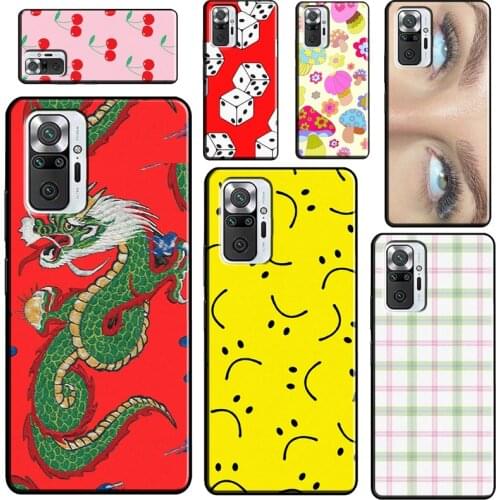 Groovy Shroom Red Dragon Lucky Dice For Xiaomi Redmi Note 10 9 Pro 8T 9S Note 7 8 Pro Case For Redmi 9 7A 8A 9A 9C 9T Cover