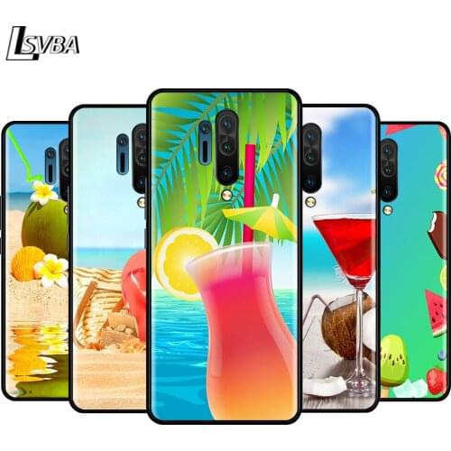 Black TPU Soft Cover Beach in Summer for OnePlus 5T 6 6T 7 7T 8 Pro Phone Case