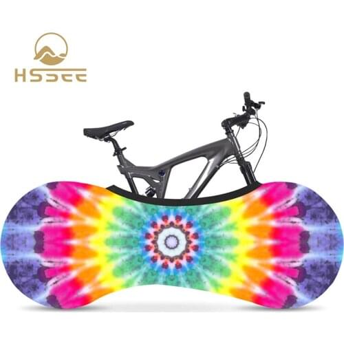 HSSEE Colorful Bicycle Indoor Dust Cover High Quality Smooth Fabric 700C 26"-28" Road Bike Tire Elastic Protective Cover