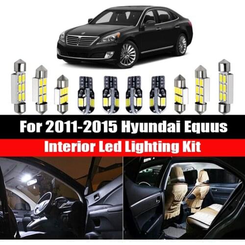 For Hyundai Equus 2011-2015 Vehicle License Plate Lamp Car Accessories Canbus LED Interior Trunk Cargo Door Light Bulbs Kit