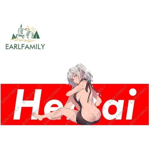 EARLFAMILY 13cm x 5.4cm for Hentai Sexy Girl Motorcycle Car Stickers Graffiti Vinyl Car Wrap Decal Caravan Refrigerators Decor