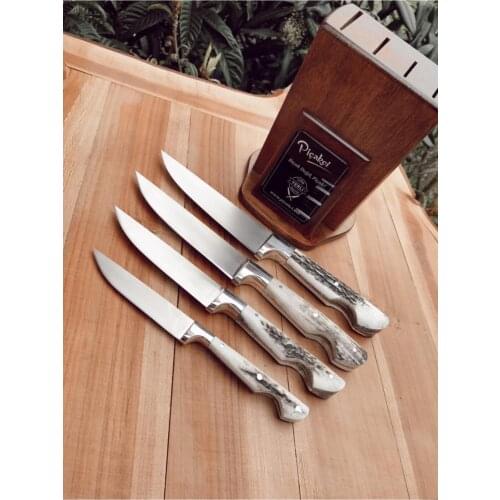 Riding On Handmade Deer Horn handle 4 Pcs Kitchen set
