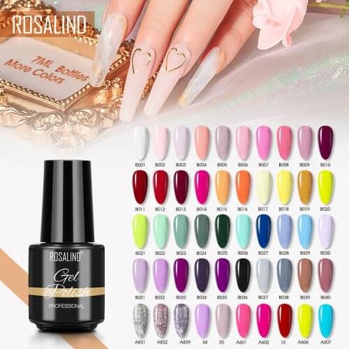 ROSALIND Hybrid Gel Varnishes Nail Polish All For Manicure Nails Art Design Cured UV LED Semi Permanent Polish 7ML Gel Lacquer