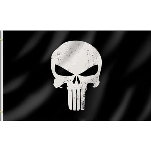 Hot Sale 3x5ft Banners Dropshipping Outdoor Haning Home Party Decor Retro Style Skull Head Flag