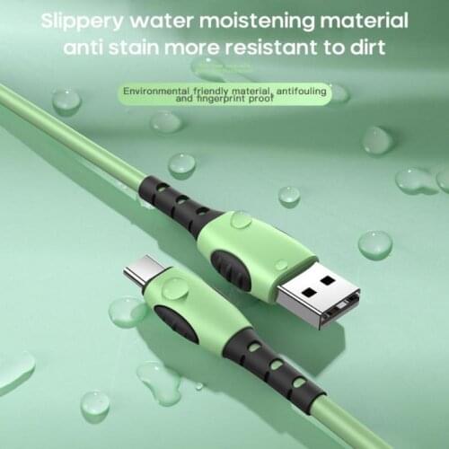 3A Fast Charging Cable Type-C Cable USB Cable Data Cord For Xiaomi Samsung Huawei Quick Charger Wire Liquid Soft Silicon