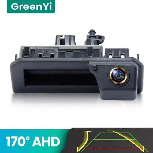 GreenYi 170° AHD 720P Trajectory Car Rear View Camera For Audi Q2 A5 A6 VW Passat Skoda Kodiaq 2017 2018 Reversing Vehicle