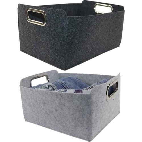 Laundry Basket Felt Toy Book Foldable Storage Basket Dirty Clothes Bathroom Container Sundries Desktop Organizer Wholesale