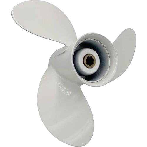 Boat Propeller Suit For Yamaha 8 1/2X8 1/2 Aluminum Prop 6-8HP 3 Blade 7 Tooth Rh Oem No: 6G1-45941-00-El