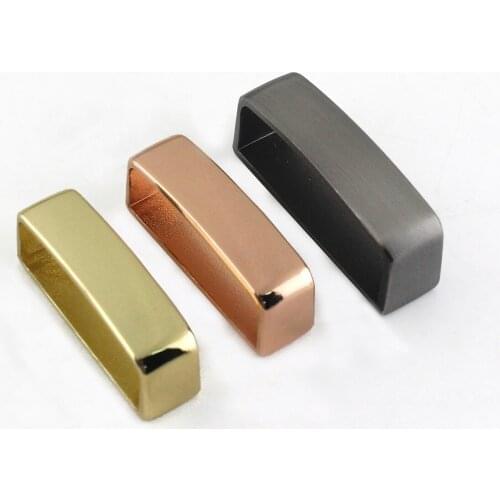 2 Pcs Metal Belt Keeper D Shape Belt Strap Loop Ring Buckle Parts for Leather Craft Bag Strap Belt 35mm 40mm