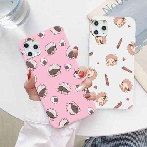 Jujutsu Kaisen Anime Phone Case For iPhone 11 12 Pro XS MAX XR X 7 8 6Plus SE 2021 Candy Soft Silicone Phone Cover Bag